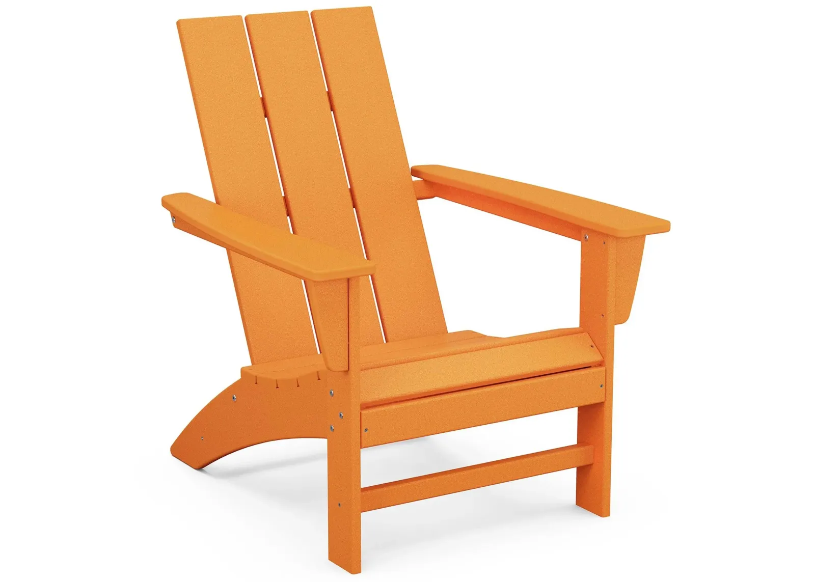 Modern Adirondack Chair in Tangerine by Polywood