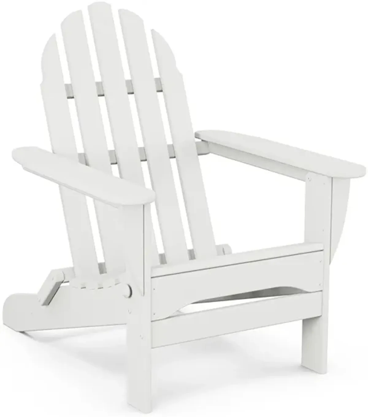 Classic Folding Adirondack Chair in White by Polywood