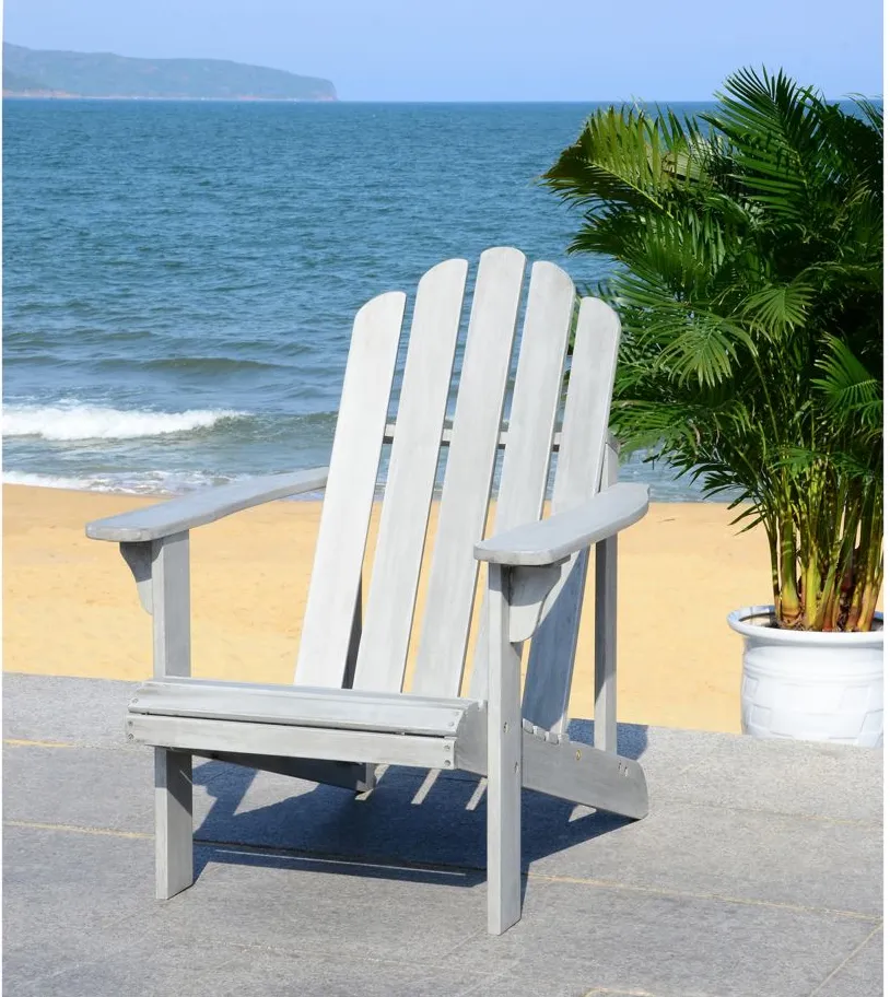 Anston Outdoor Adirondack Chair in Gray by Safavieh