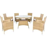 Torus 7-pc. Outdoor Dining Set in Multi Colored by Safavieh