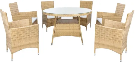 Torus 7-pc. Outdoor Dining Set in Multi Colored by Safavieh