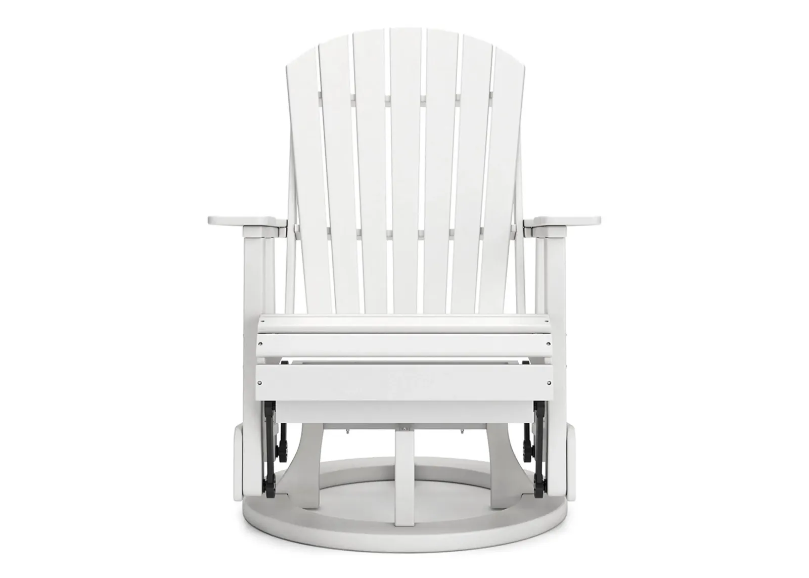 Hyland Wave Outdoor Swivel Glider Chair in White by Ashley Furniture