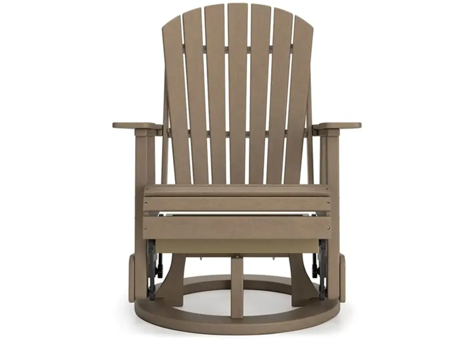 Hyland Wave Outdoor Swivel Glider Chair in Driftwood by Ashley Furniture