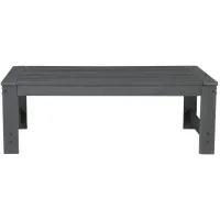 Amora Casual Outdoor Rectangular Cocktail Table in Charcoal Gray by Ashley Express