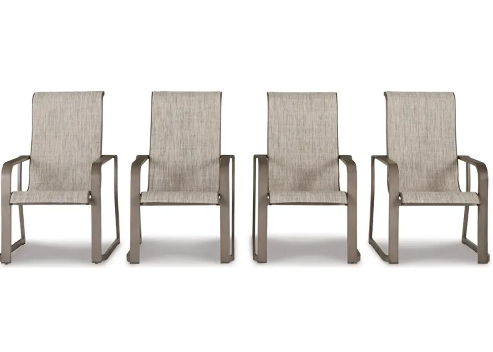 Beach Front Sling Arm Chair (Set of 4) in Beige by Ashley Furniture