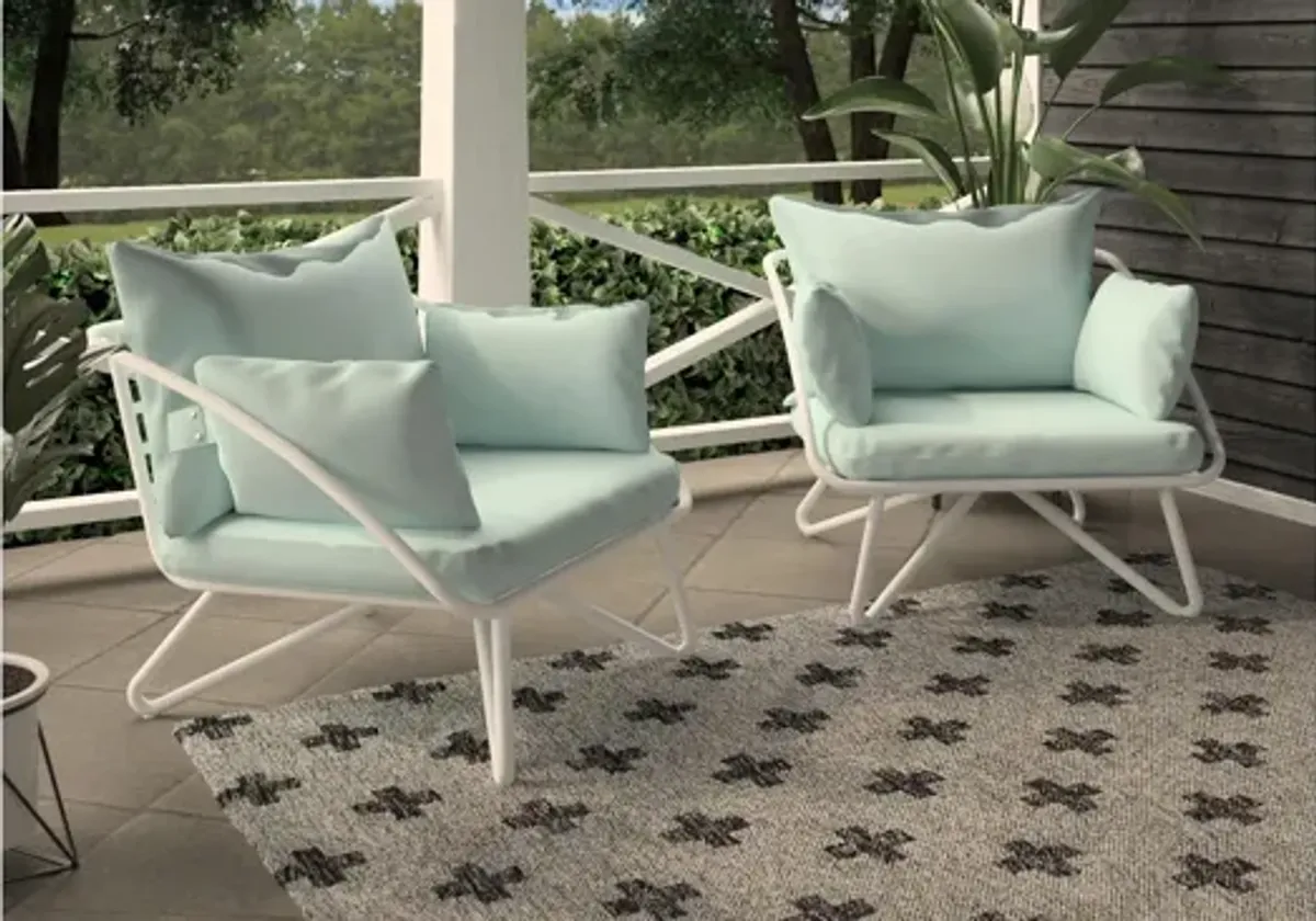 Novogratz Poolside Gossip Outdoor Teddi Lounge Chair - Set of 2