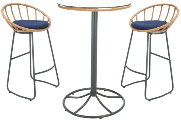 Lersa 3-pc. Outdoor Pub Table Set