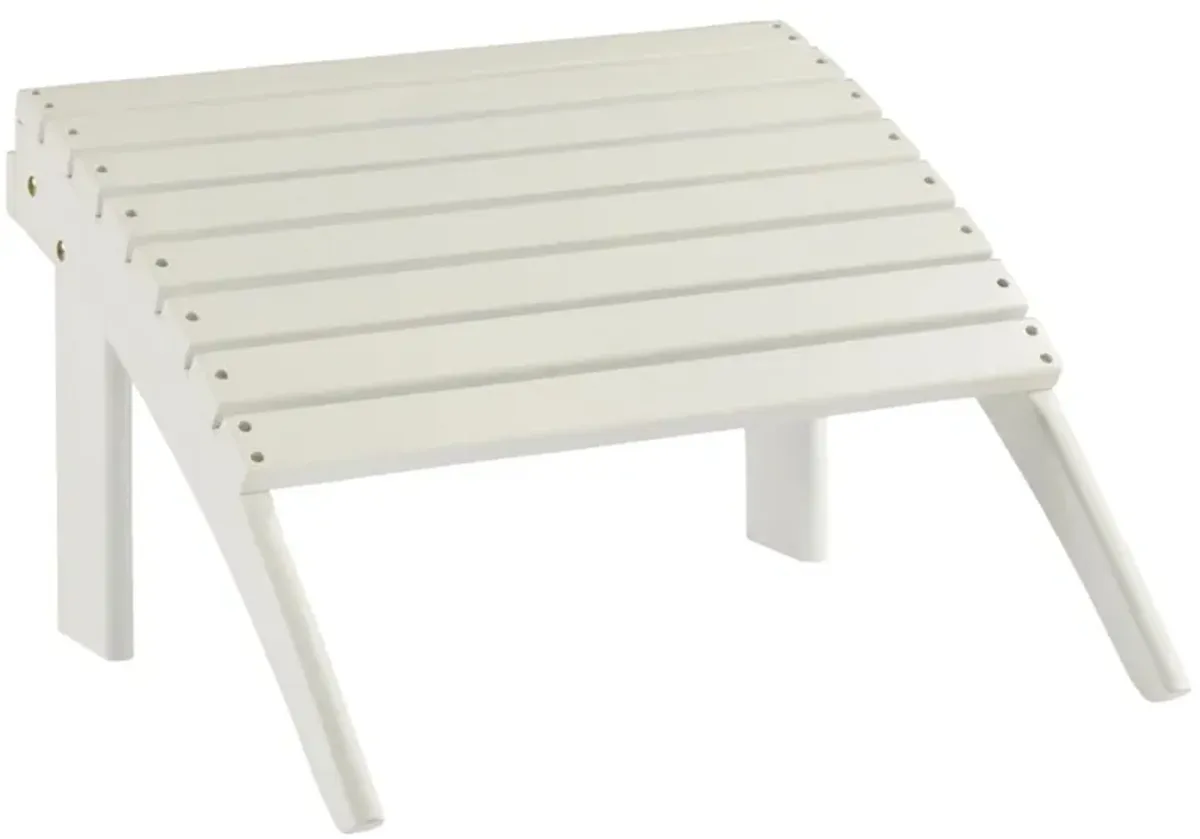 Adirondack Ottoman in White by Linon Home Decor