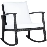 Bradbury Rocking Chair in Black / White by Safavieh