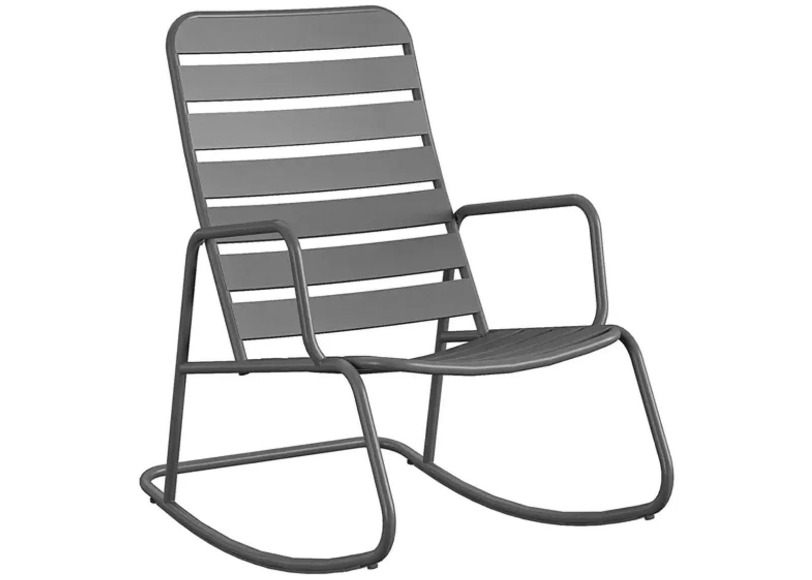 Novogratz Poolside Gossip Outdoor Roberta Rocking Chair in Charcoal by DOREL HOME FURNISHINGS