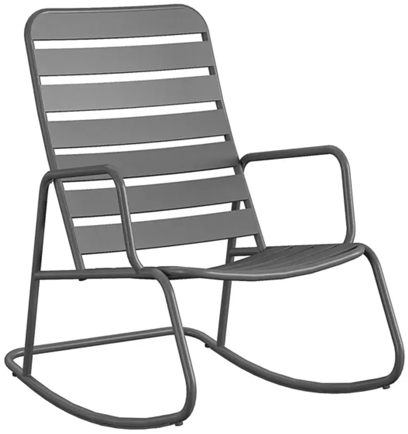 Novogratz Poolside Gossip Outdoor Roberta Rocking Chair in Charcoal by DOREL HOME FURNISHINGS