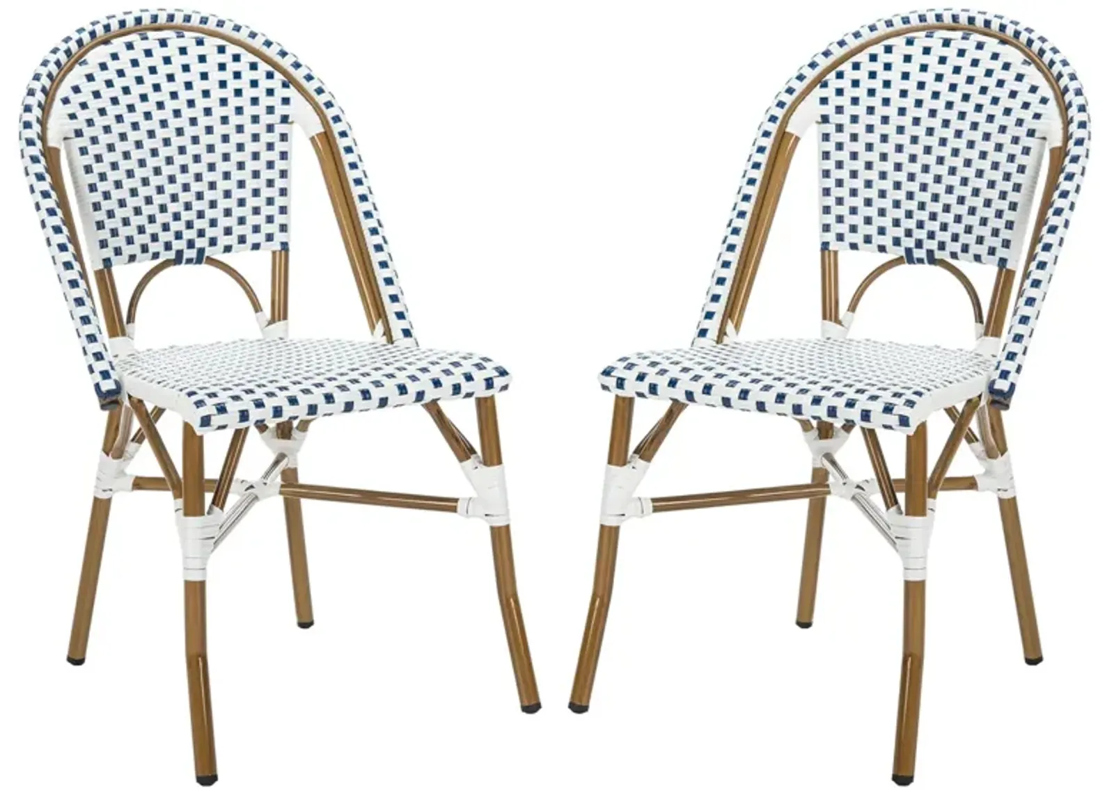 Salcha Indoor/Outdoor French Bistro Side Chair, Set of 2 in Antique White by Safavieh