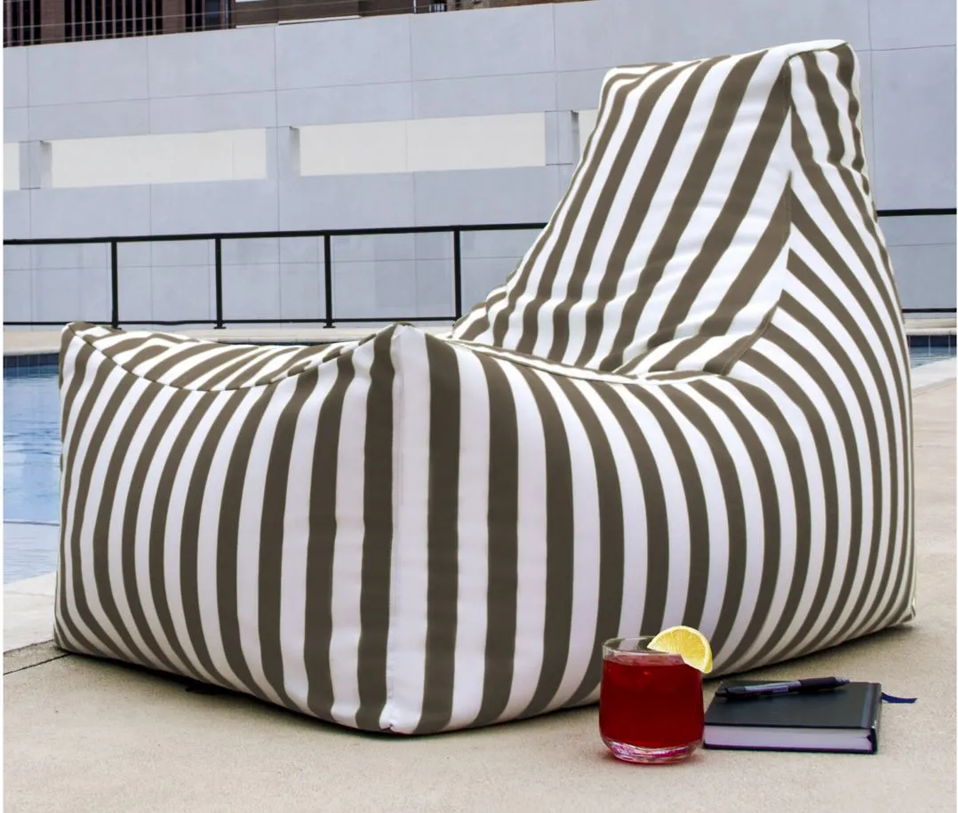 Jokinen Outdoor Bean Bag Patio Chair in Beige by Foam Labs