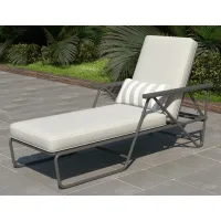 Novogratz Poolside Gossip Outdoor Connie Chaise Lounge in Gray by DOREL HOME FURNISHINGS