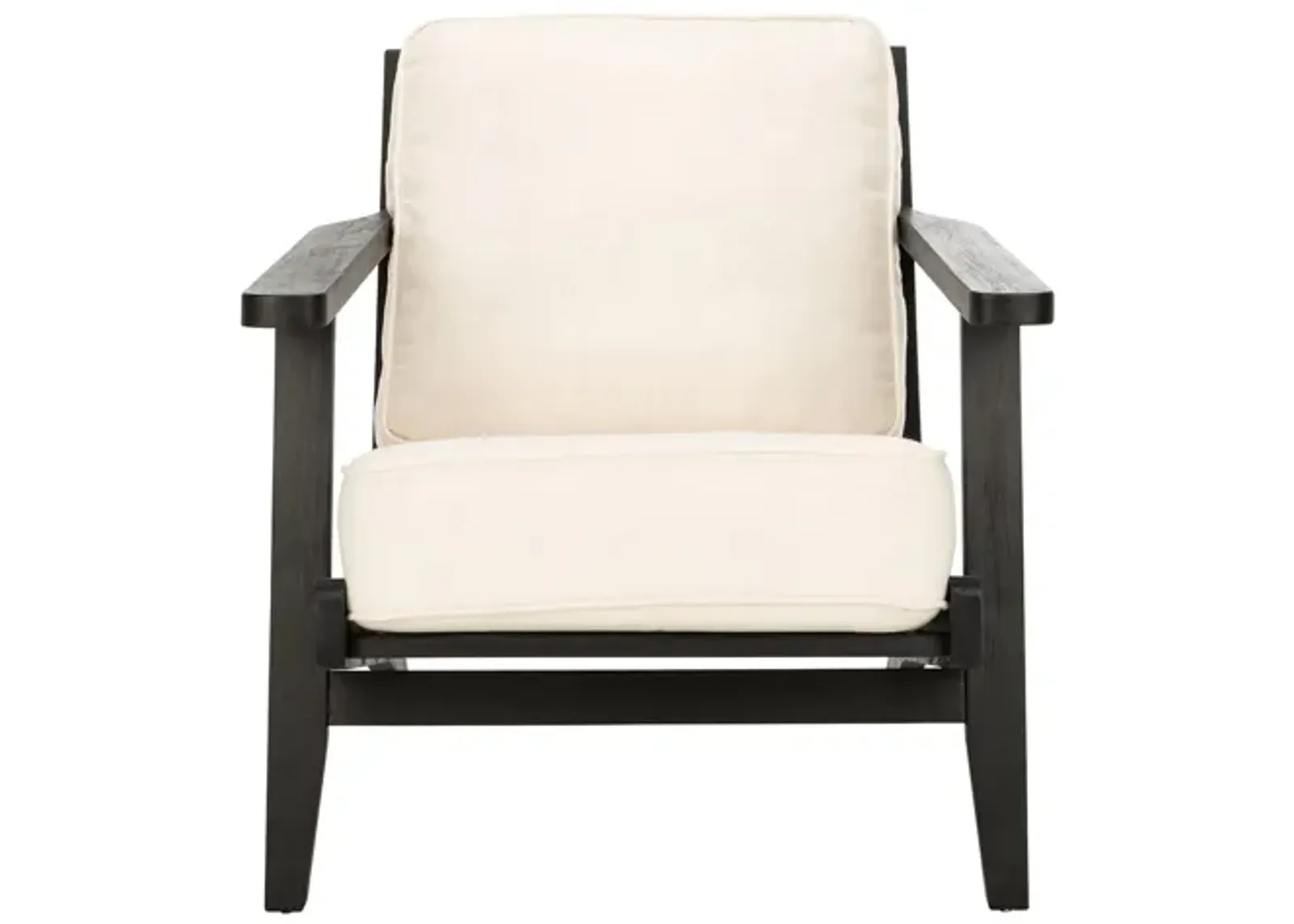 Nico Mid Century Accent Chair in Bone / Black by Safavieh