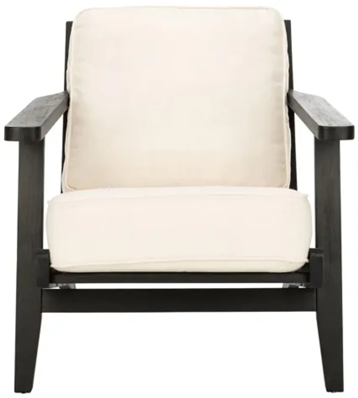 Nico Mid Century Accent Chair in Bone / Black by Safavieh