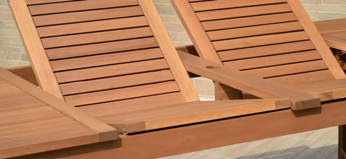 Amazonia Outdoor 11- pc. Eucalyptus Wood Dining Set