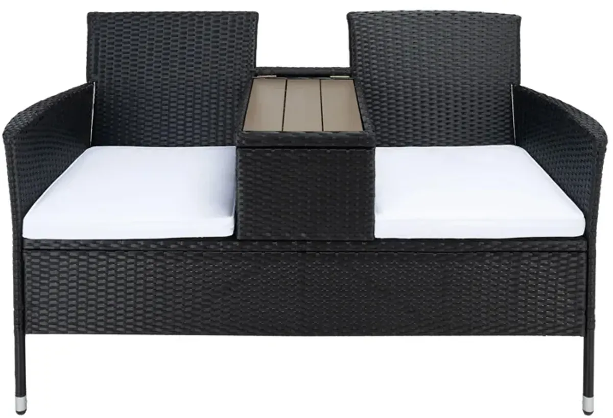 Chino Loveseat in Black by Safavieh