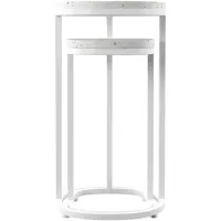 Marina 2-pc. Outdoor Accent Table Set in White by SEI Furniture