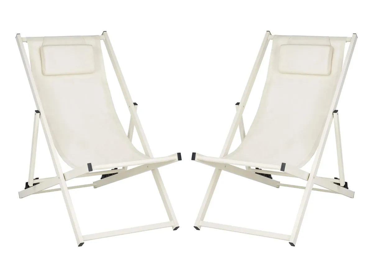 Camlin Patio Chairs Set of 2 in Beige by Safavieh