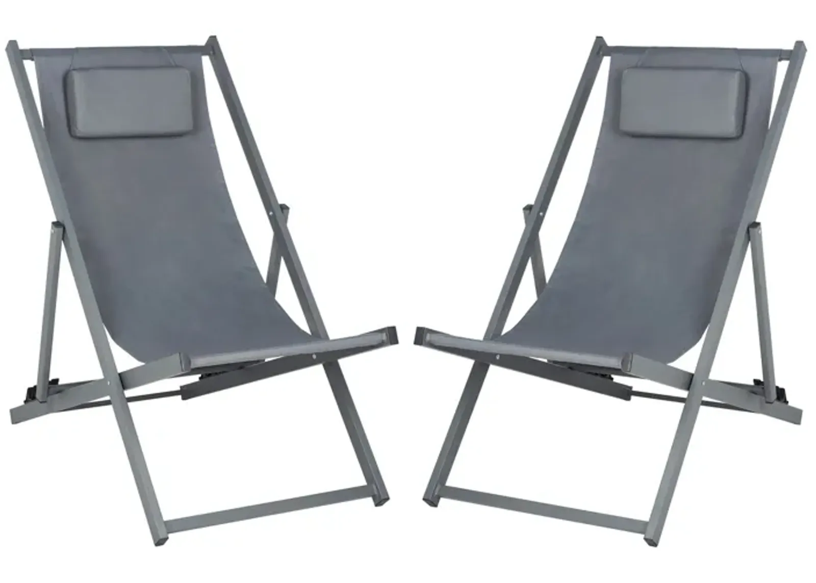 Camlin Patio Chairs Set of 2 in Gray by Safavieh