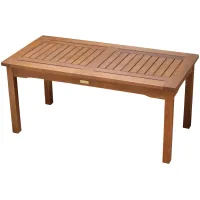 Ocean Ave Outdoor Coffee Table in Brown by Outdoor Interiors