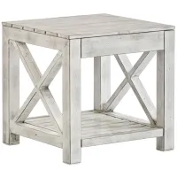 Farlowe Outdoor End Table in Brushed White by South Sea Outdoor Living