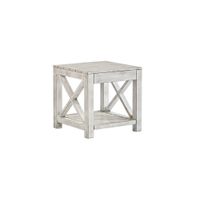 Farlowe Outdoor End Table in Brushed White by South Sea Outdoor Living
