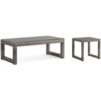 New Java 2-pc Outdoor Table Set in Sandstone by South Sea Outdoor Living