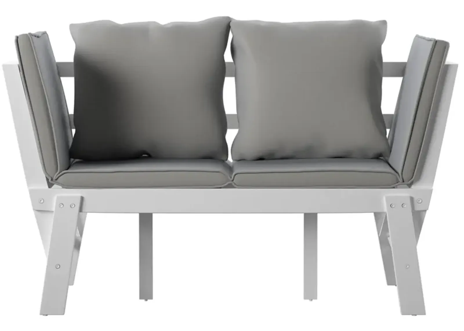 Smithson Outdoor Convertible Settee in White by SEI Furniture