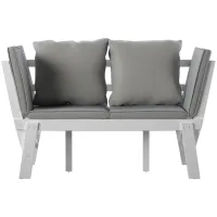 Smithson Outdoor Convertible Settee in White by SEI Furniture