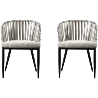 Gibson Outdoor Chairs - Set of 2 in Black by SEI Furniture