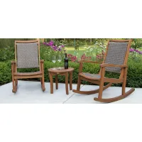 Ocean Ave 3-pc... Outdoor Seating Set in Walnut by Outdoor Interiors
