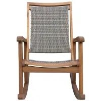 Ocean Ave Outdoor Rocking Chair in Brown & Driftwood gray by Outdoor Interiors