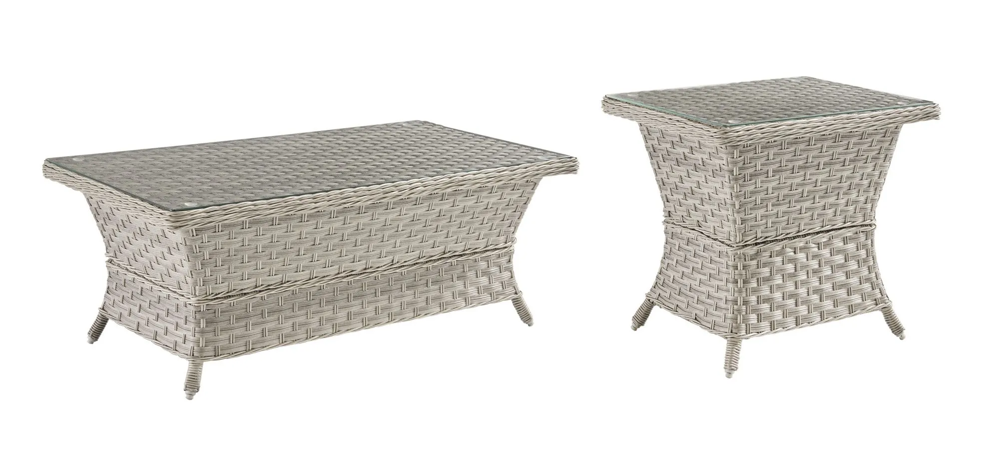 Mayfair 2-pc. Oudoor Table Set in Pebble by South Sea Outdoor Living
