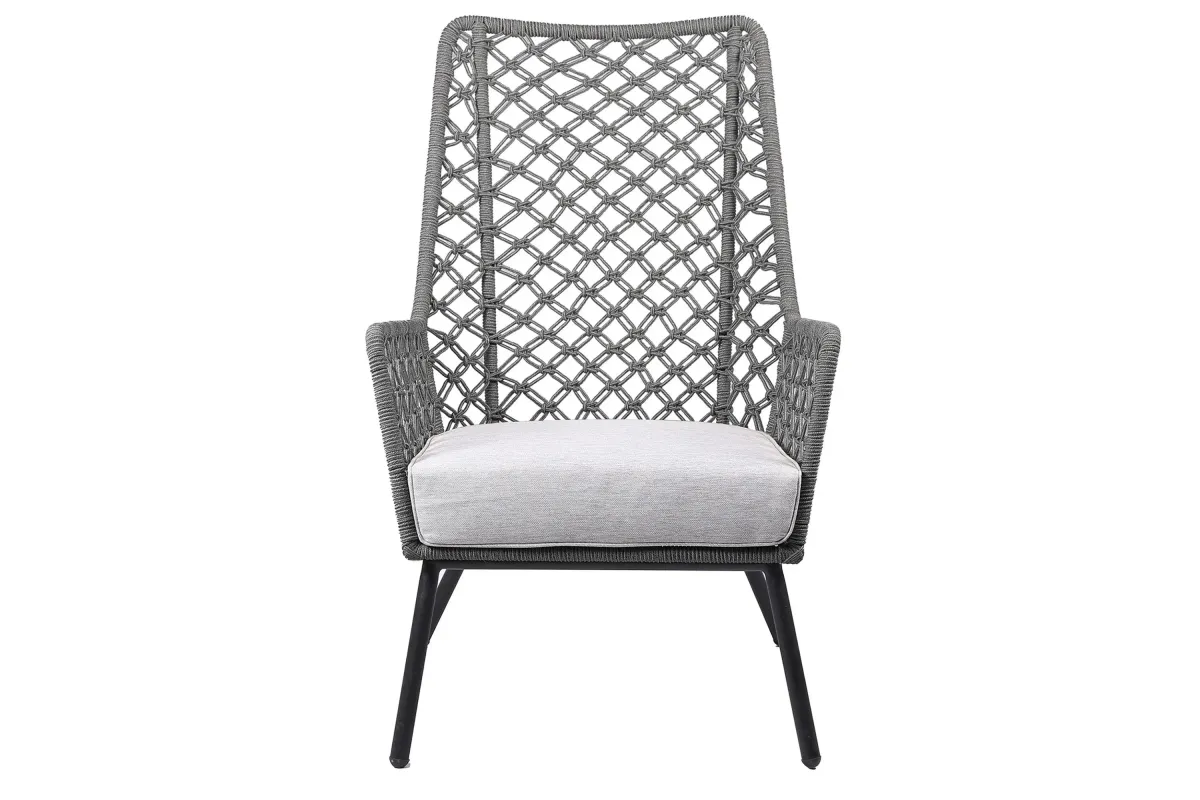 Marco Outdoor Lounge Chair in Gray by Armen Living