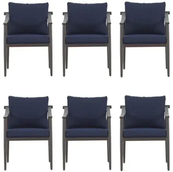 Moana Outdoor Patio Side Chairs - Set of 6
