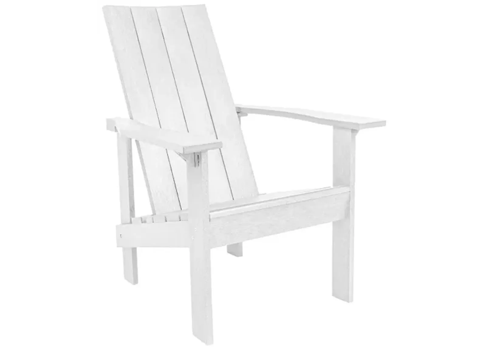 Generation Recycled Outdoor Modern Adirondack Chair in White by C.R. Plastic Products