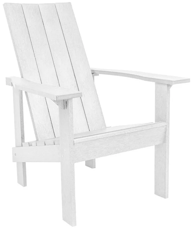 Generation Recycled Outdoor Modern Adirondack Chair in White by C.R. Plastic Products