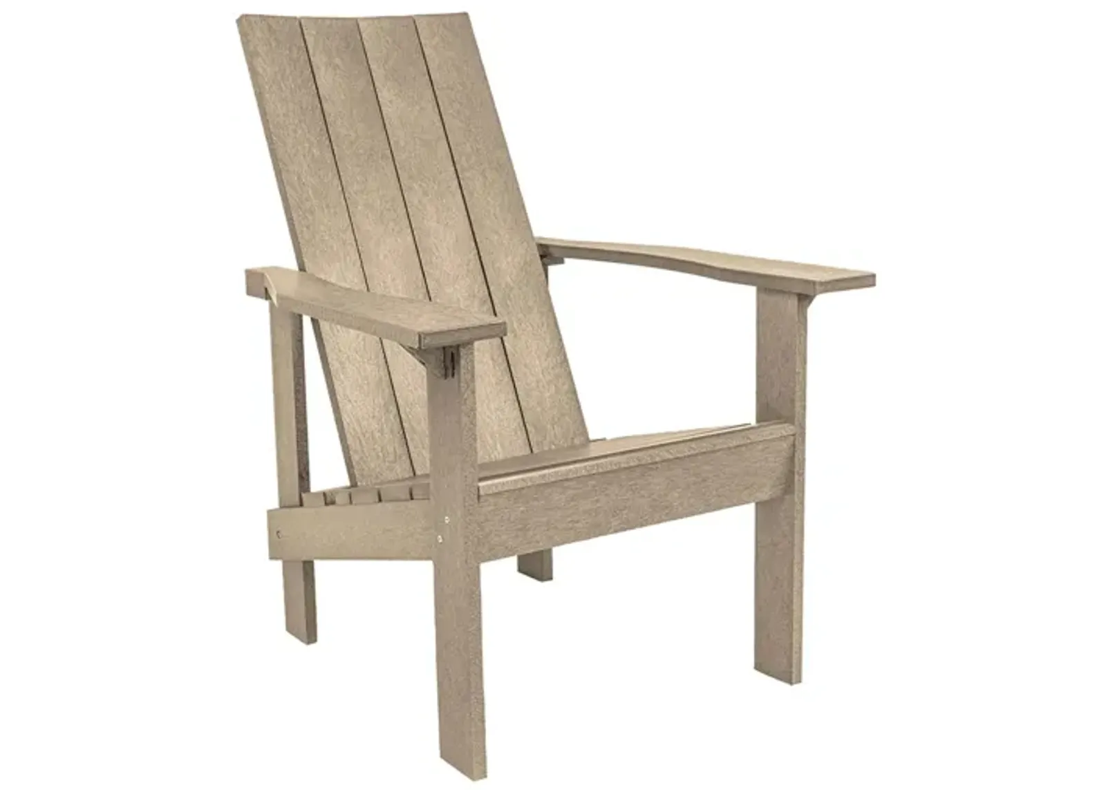 Generation Recycled Outdoor Modern Adirondack Chair in Beige by C.R. Plastic Products