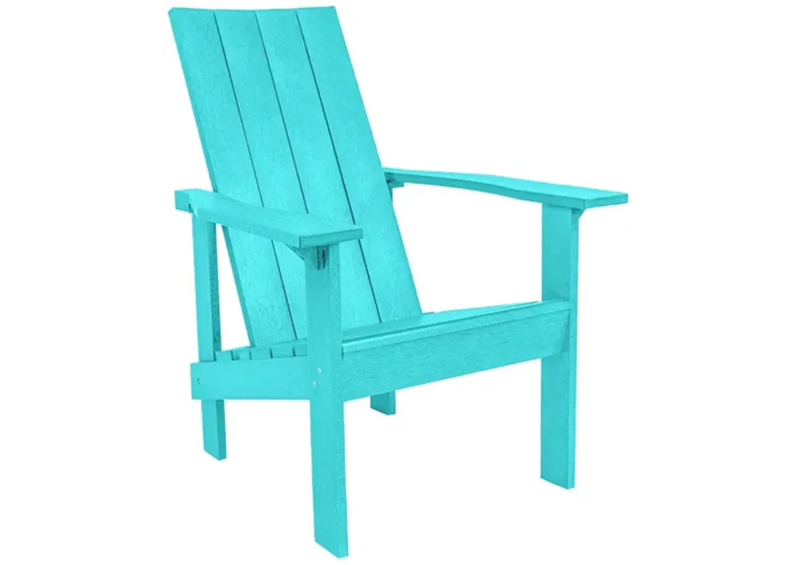 Generation Recycled Outdoor Modern Adirondack Chair in Turquoise by C.R. Plastic Products