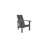 Generation Recycled Outdoor Modern Adirondack Chair in Red, White And Black by C.R. Plastic Products