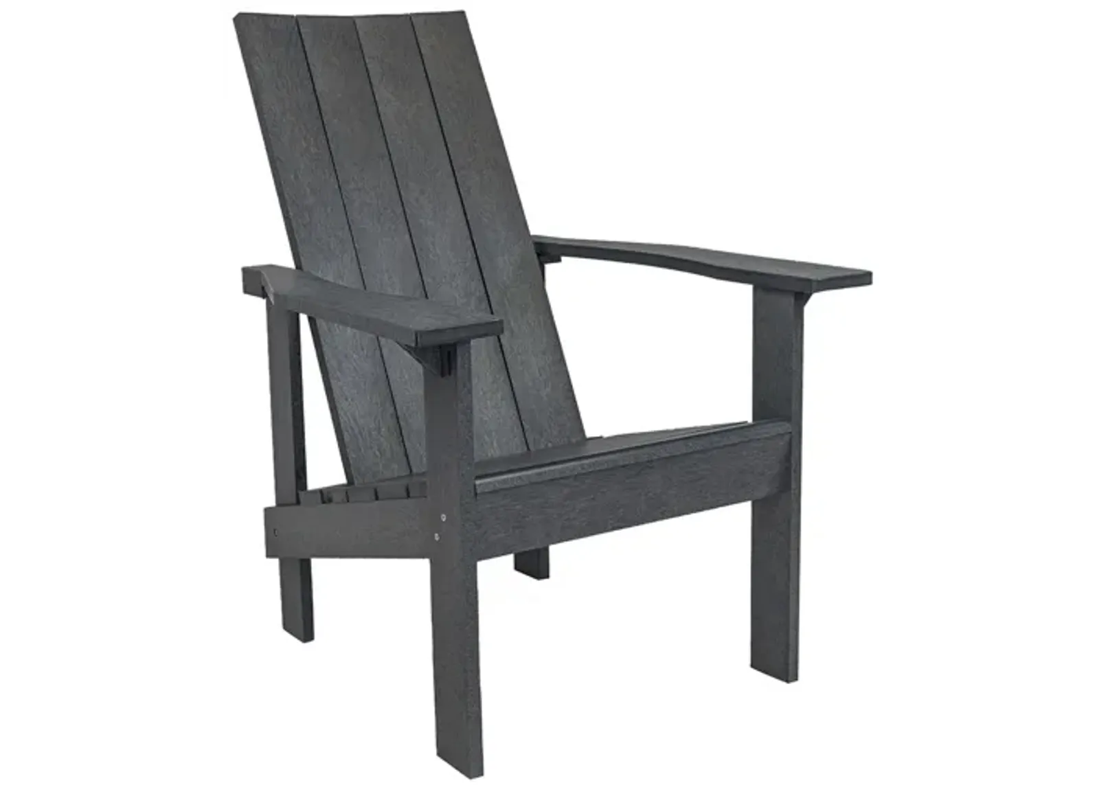 Generation Recycled Outdoor Modern Adirondack Chair in Slate Gray by C.R. Plastic Products