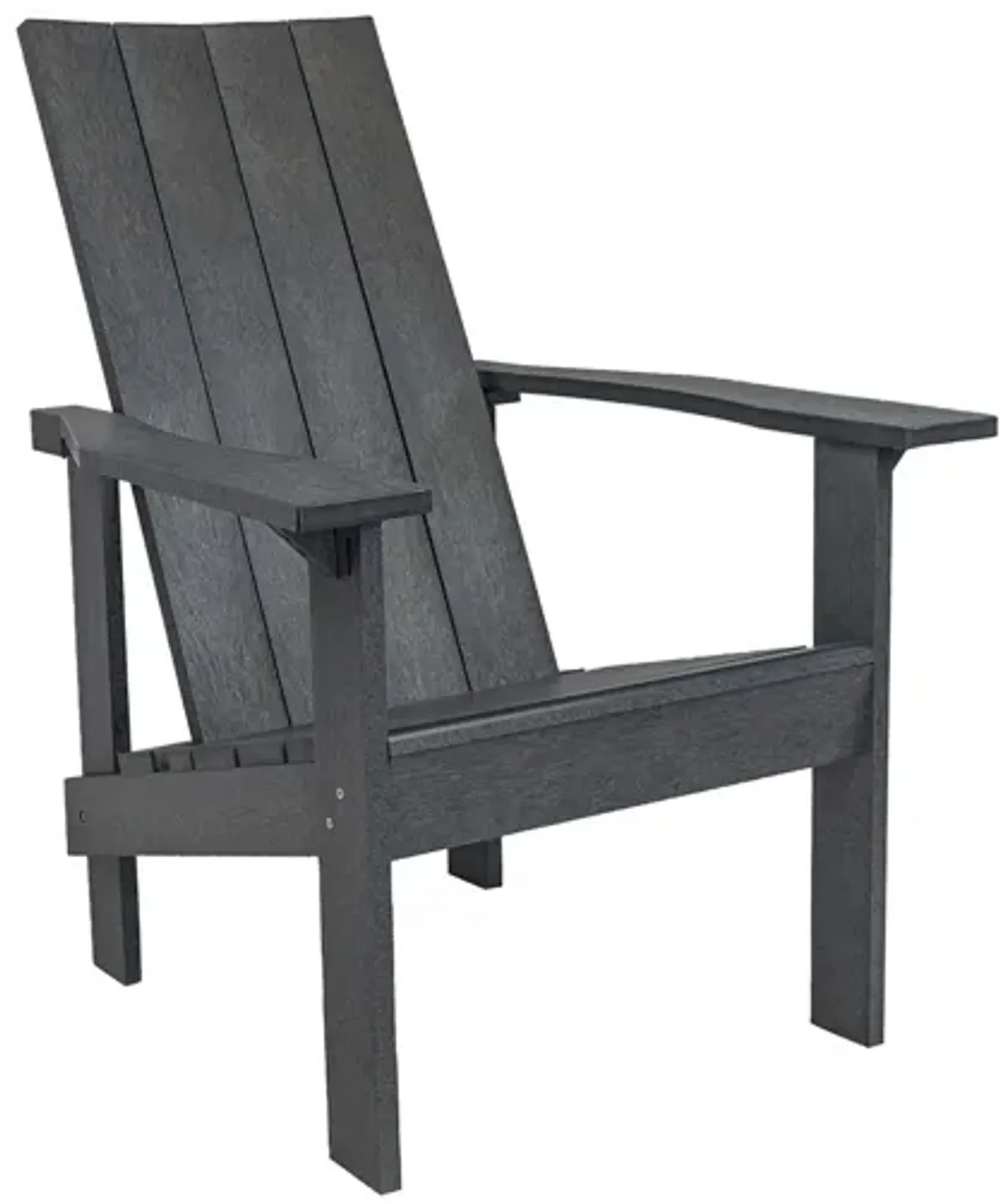 Generation Recycled Outdoor Modern Adirondack Chair in Slate Gray by C.R. Plastic Products