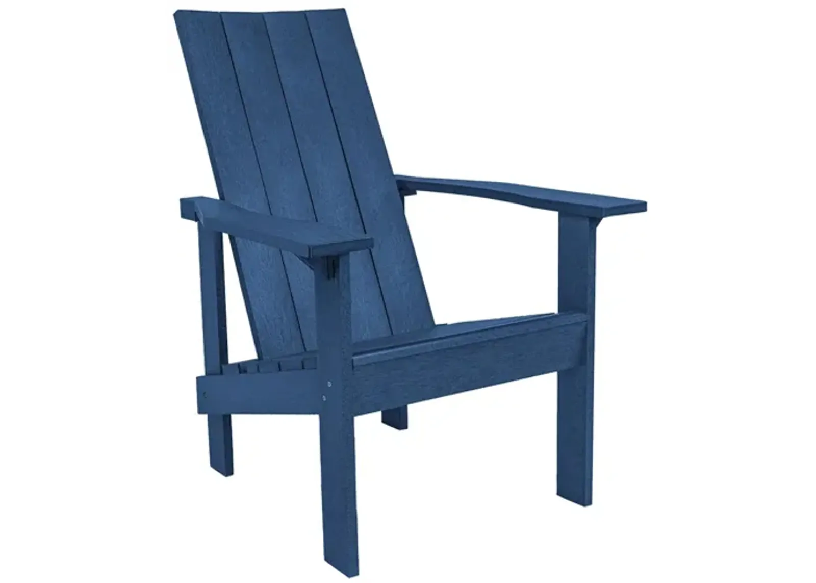 Generation Recycled Outdoor Modern Adirondack Chair in Navy by C.R. Plastic Products