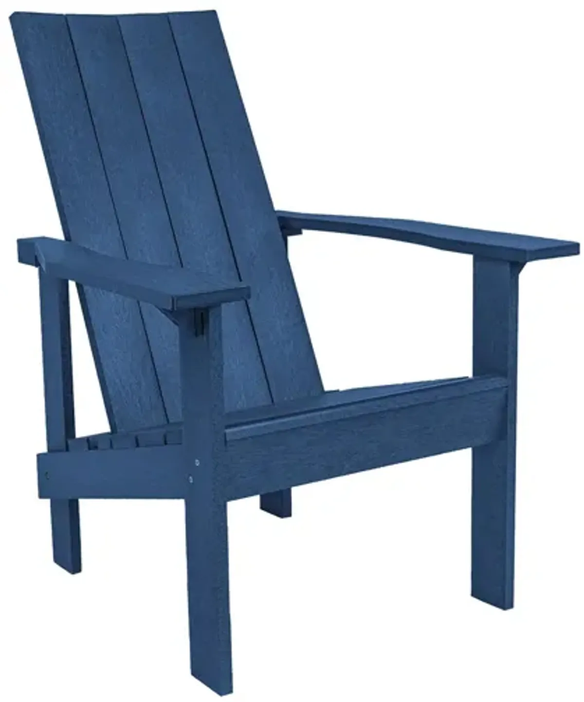 Generation Recycled Outdoor Modern Adirondack Chair in Navy by C.R. Plastic Products