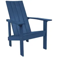 Generation Recycled Outdoor Modern Adirondack Chair in Orange, White And Black by C.R. Plastic Products