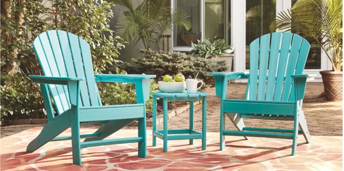 Sundown Treasure Adirondack Chair in Turquoise by Ashley Express