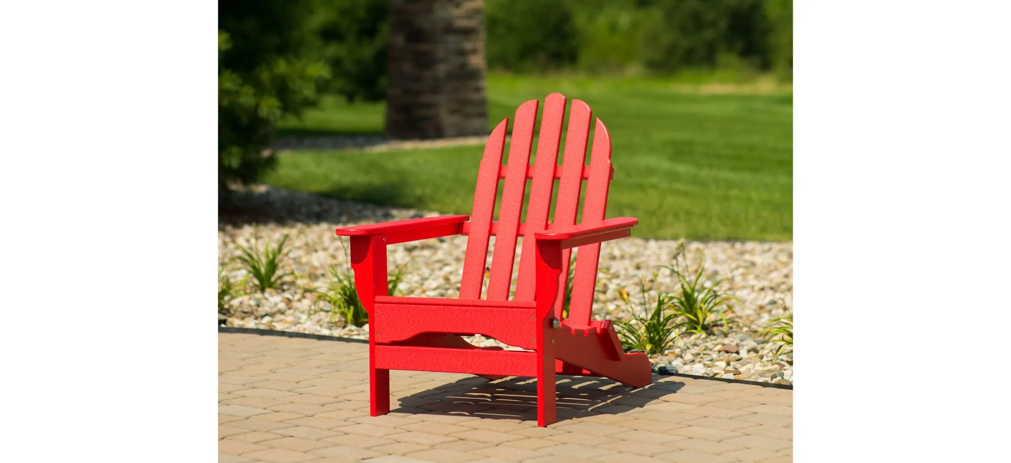 Icon Adirondack Chair in "Bright Red" by DUROGREEN OUTDOOR