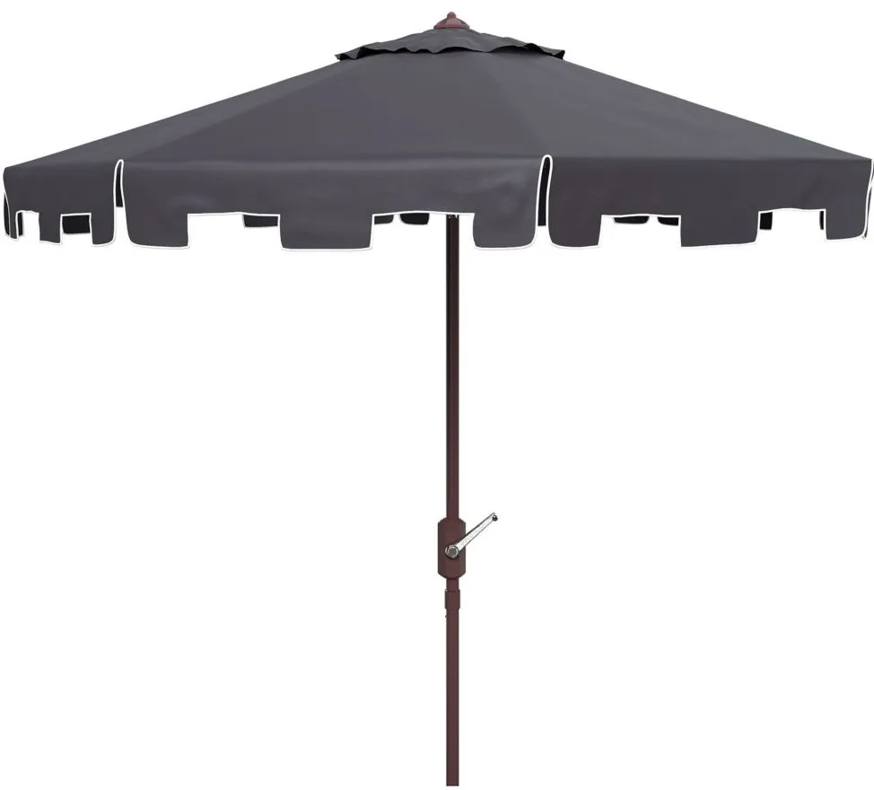 Burton 11 ft Rnd Market Umbrella in Mossy Blue by Safavieh